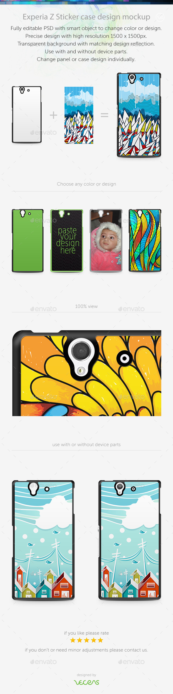 GraphicRiver Experia Z Sticker Case Design Mockup 10449556 GraphicRiver Experia Z Sticker Case Design Mockup 10449556