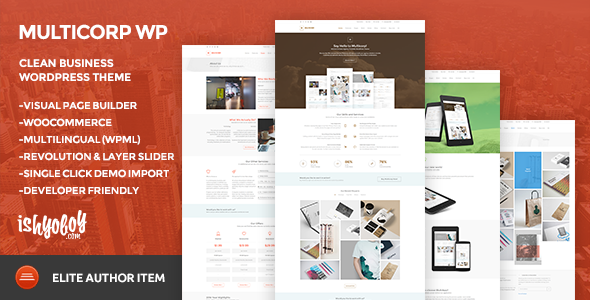 ThemeForest Multicorp WP Clean Business WordPress Theme 10394099