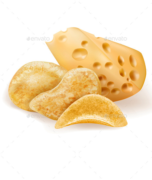 GraphicRiver Cheese and Potatos Chips 10451409 GraphicRiver Cheese and Potatos Chips 10451409