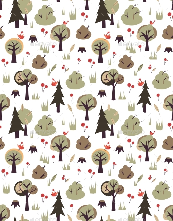 GraphicRiver Birds and Trees Pattern 10453535 GraphicRiver Birds and Trees Pattern 10453535