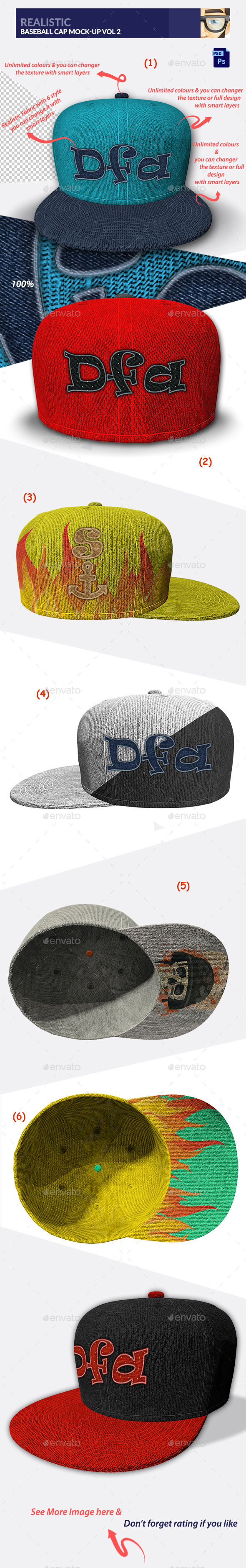 GraphicRiver Realistic Baseball Cap Mock-Up Vol 2 10399017 GraphicRiver Realistic Baseball Cap Mock-Up Vol 2 10399017