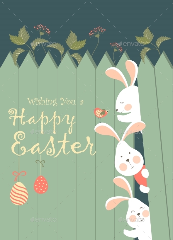GraphicRiver Easter Bunnies and Easter Eggs 10454884 GraphicRiver Easter Bunnies and Easter Eggs 10454884