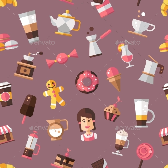 GraphicRiver Coffee Shop Pattern 10454929 GraphicRiver Coffee Shop Pattern 10454929