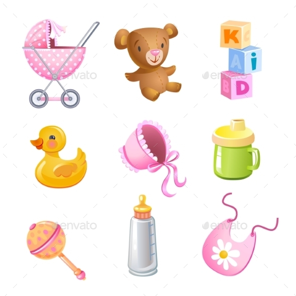 GraphicRiver Vector Toys and Accessories 10456476 GraphicRiver Vector Toys and Accessories 10456476