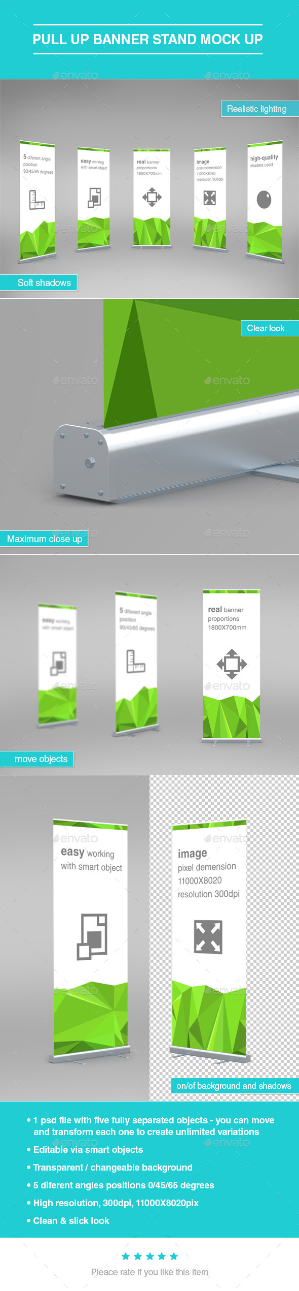 Pull Up Banner Stand Mock-Up - Product Mock-Ups Graphics