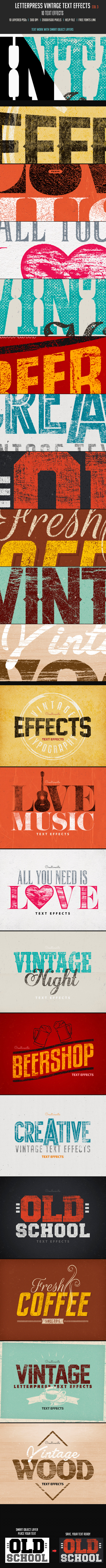 GraphicRiver Letterpress Vintage Text Effects 3 10461365 GraphicRiver Letterpress Vintage Text Effects 3 10461365