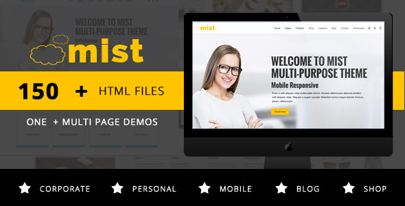 ThemeForest Mist Multi-Purpose HTML5 Responsive Template 9997523