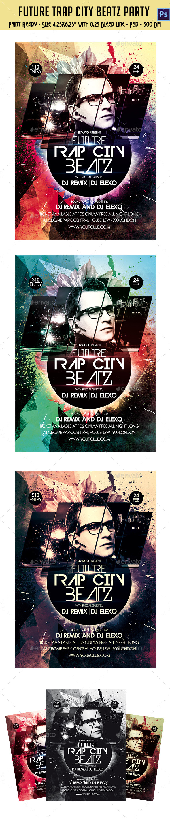 GraphicRiver Future Trap City Beatz Party Flyer 10410496 GraphicRiver Future Trap City Beatz Party Flyer 10410496