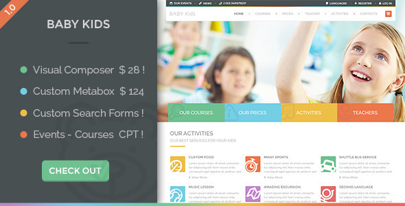 Baby Kids - Education Primary School For Children - Education WordPress