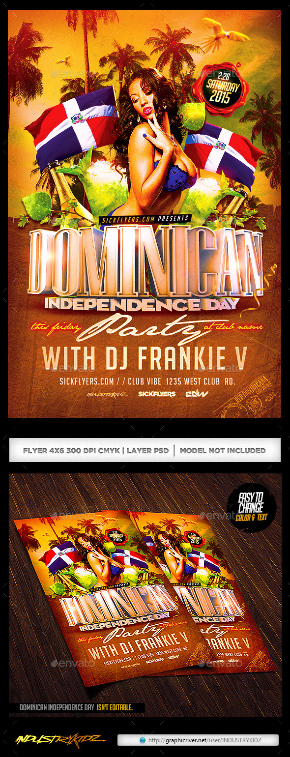 Dominican Independence Day Flyer (Clubs & Parties)