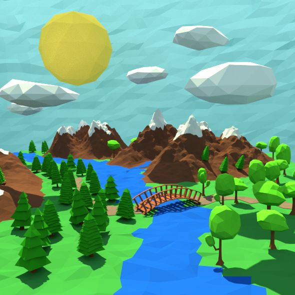 3DOcean Low Poly landscape 10465827 3DOcean Low Poly landscape 10465827