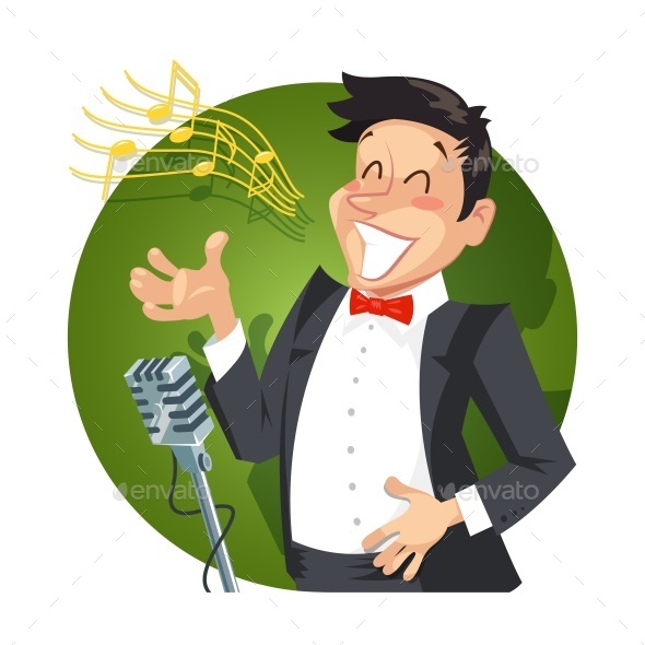 GraphicRiver Singer Sing with Microphone 10466105 GraphicRiver Singer Sing with Microphone 10466105