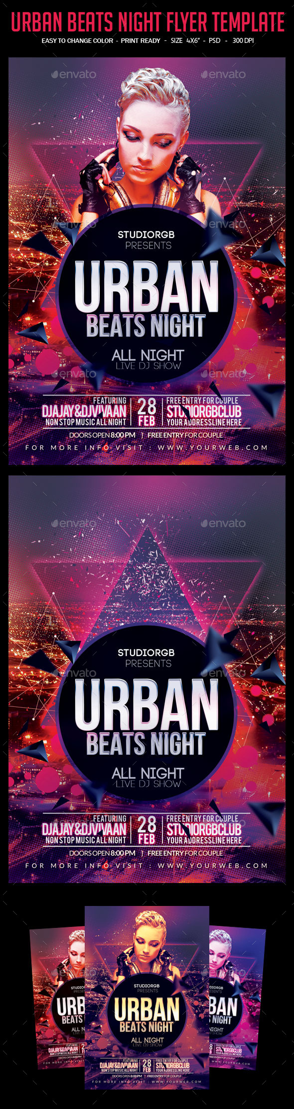 Urban Beats Night Flyer Template