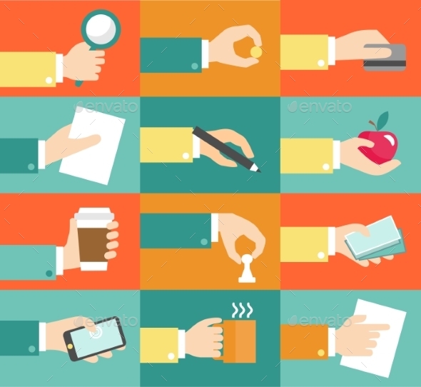 GraphicRiver Business Hand Icons 10466618 GraphicRiver Business Hand Icons 10466618
