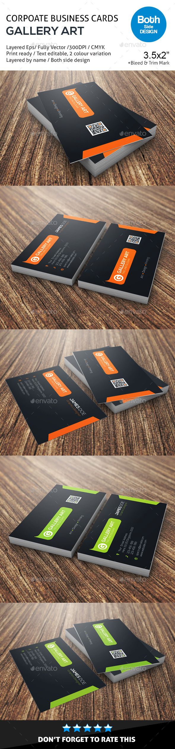 Gallery Art Corporate Business Cards (Business Cards)