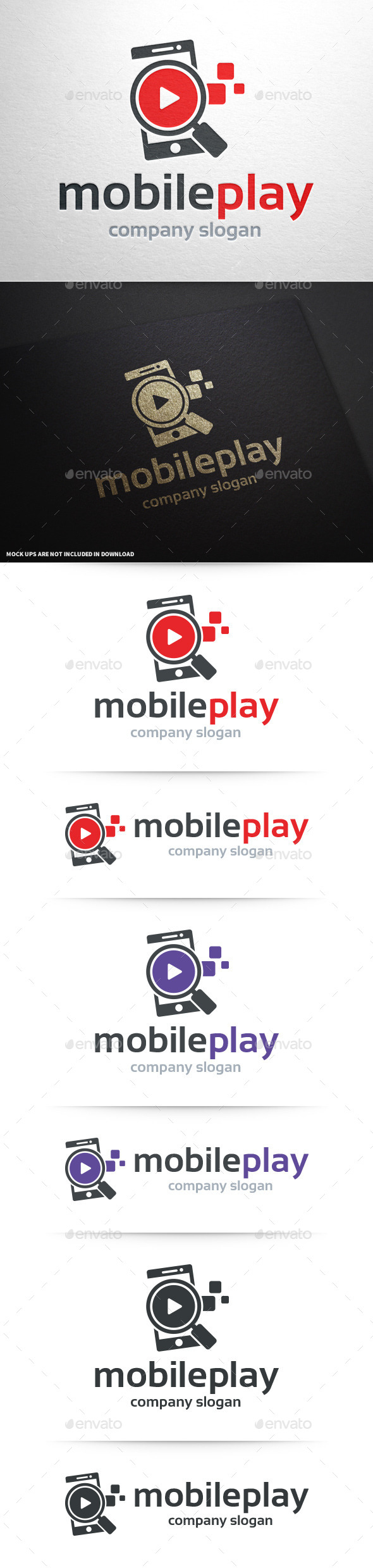 Mobile Play Logo Template Mobile Play Logo Template