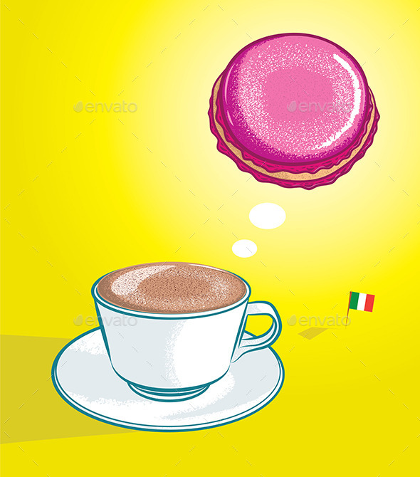 GraphicRiver Cappuccino and Macaron 10469139 GraphicRiver Cappuccino and Macaron 10469139