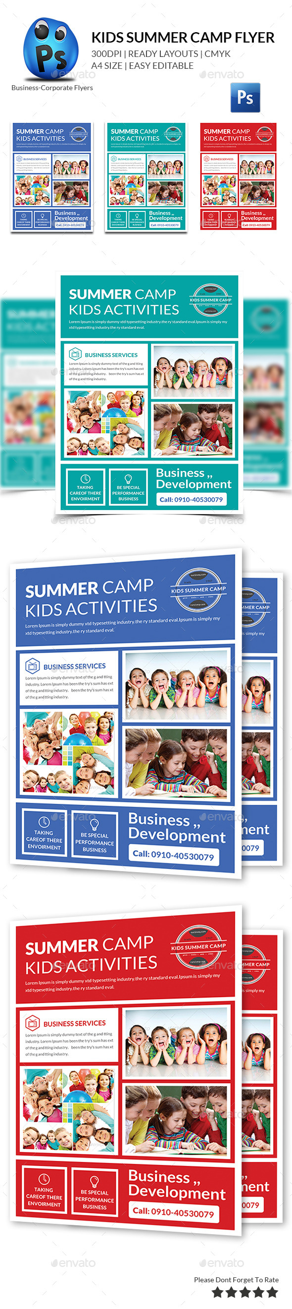 Kids Summer Flyers Print Templates