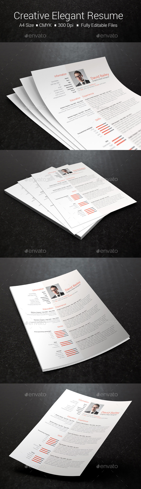 GraphicRiver Creative Elegant Resume 10469970 GraphicRiver Creative Elegant Resume 10469970