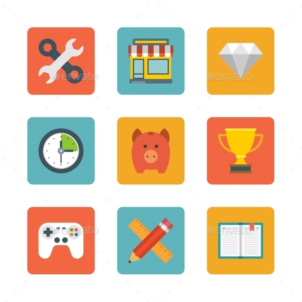 GraphicRiver Flat Design Icons 10470227 GraphicRiver Flat Design Icons 10470227