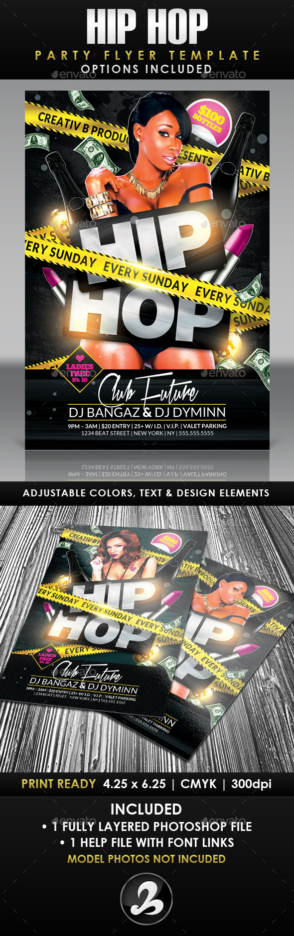 GraphicRiver Hip Hop Party Flyer Template 2 10470265 GraphicRiver Hip Hop Party Flyer Template 2 10470265