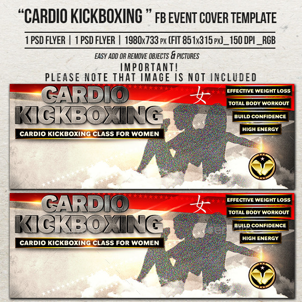 GraphicRiver Cardio Kickboxing Facebook Cover Template 10472588 GraphicRiver Cardio Kickboxing Facebook Cover Template 10472588