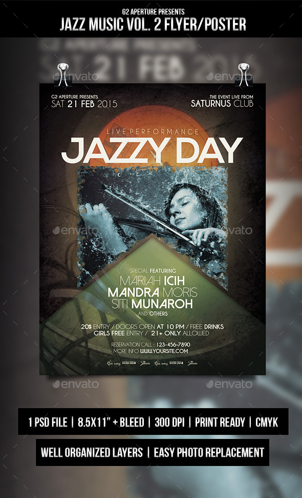 GraphicRiver Jazz Music Flyer Poster Vol.2 10472745 GraphicRiver Jazz Music Flyer Poster Vol.2 10472745
