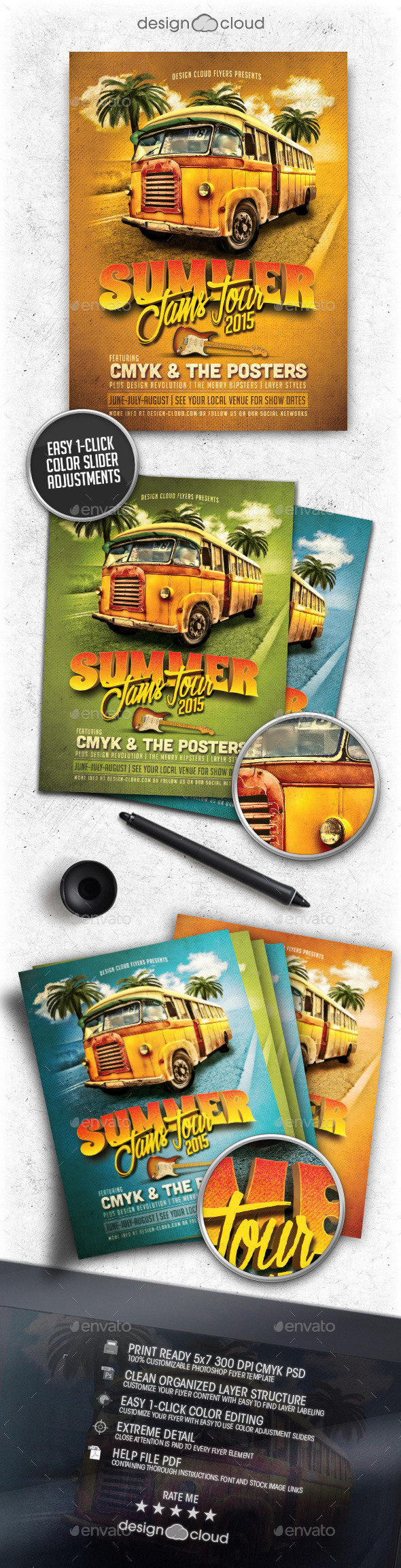 GraphicRiver Summer Jams Tour Poster Flyer Template 10473428 GraphicRiver Summer Jams Tour Poster Flyer Template 10473428