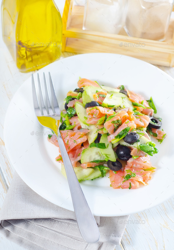 salad with salmon (Misc) Photo Download