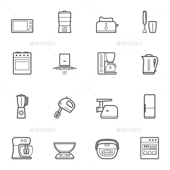 GraphicRiver Kitchen Appliances 10474892 GraphicRiver Kitchen Appliances 10474892