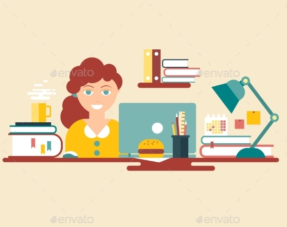 GraphicRiver Work Place 10475497 GraphicRiver Work Place 10475497