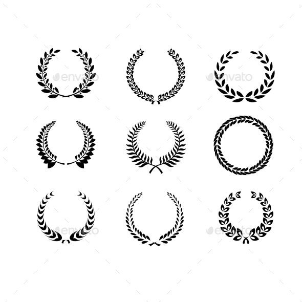 GraphicRiver Laurel Wreaths 10475577 GraphicRiver Laurel Wreaths 10475577