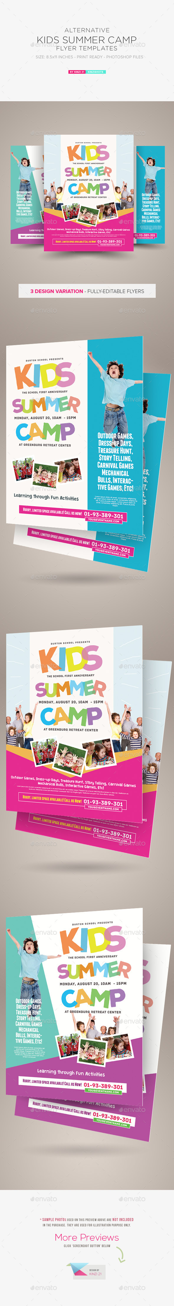 GraphicRiver Kids Summer Camp Flyer Templates 10476259 GraphicRiver Kids Summer Camp Flyer Templates 10476259