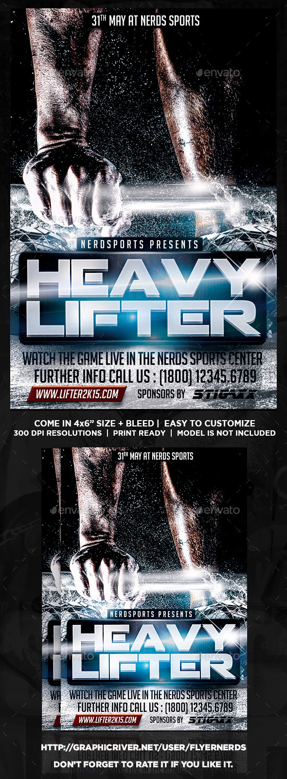 GraphicRiver Heavy Lifter 2K15 Championships Sports Flyer 10476885 GraphicRiver Heavy Lifter 2K15 Championships Sports Flyer 10476885