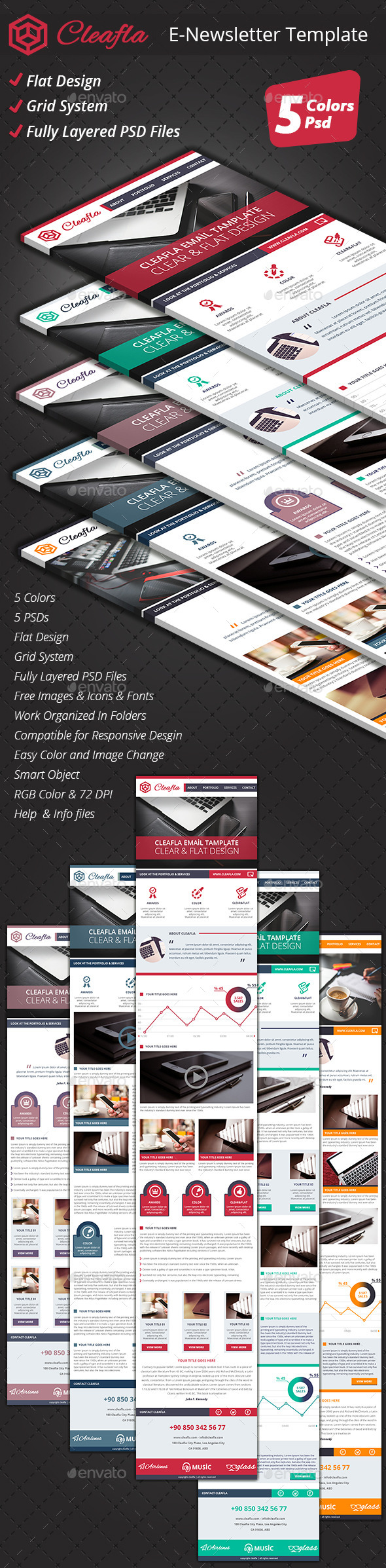 GraphicRiver Cleafla E-Newsletter Template 10431864 GraphicRiver Cleafla E-Newsletter Template 10431864