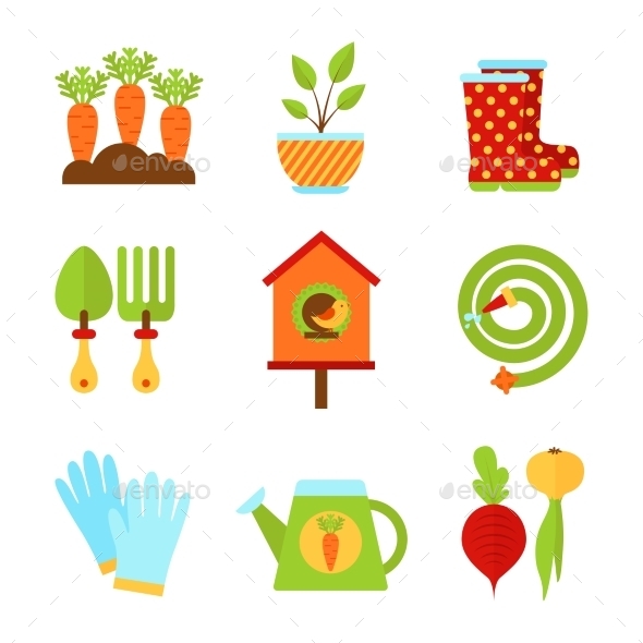 GraphicRiver Set of Flat Isolated Garden Icons Vector Illustra 10477490 GraphicRiver Set of Flat Isolated Garden Icons Vector Illustra 10477490