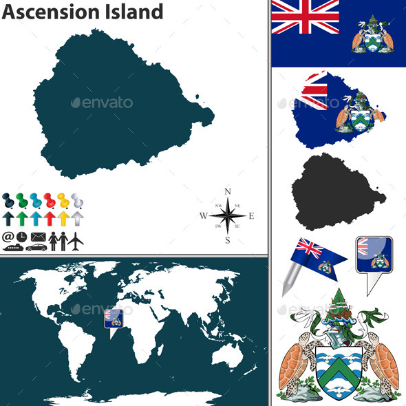 GraphicRiver Map of Ascension Island 10477584 GraphicRiver Map of Ascension Island 10477584