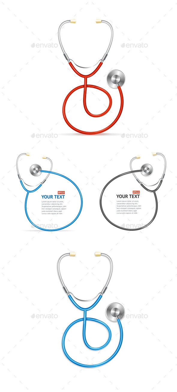 GraphicRiver Vector Stethoscope Set 10477950 GraphicRiver Vector Stethoscope Set 10477950
