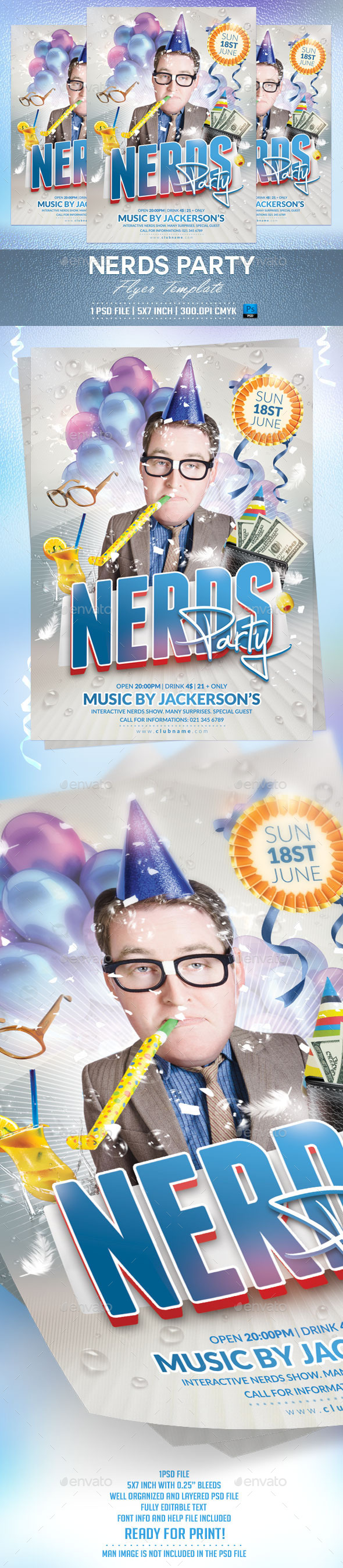 GraphicRiver Nerds Party Flyer Template 10479697 GraphicRiver Nerds Party Flyer Template 10479697