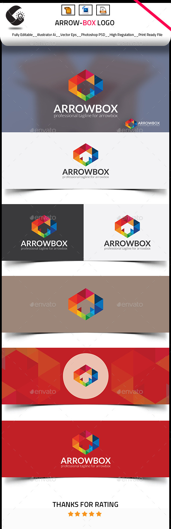 GraphicRiver Arrow Box Logo 10481476 GraphicRiver Arrow Box Logo 10481476
