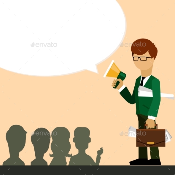 GraphicRiver Investor Speaks in Megaphone 10481836 GraphicRiver Investor Speaks in Megaphone 10481836