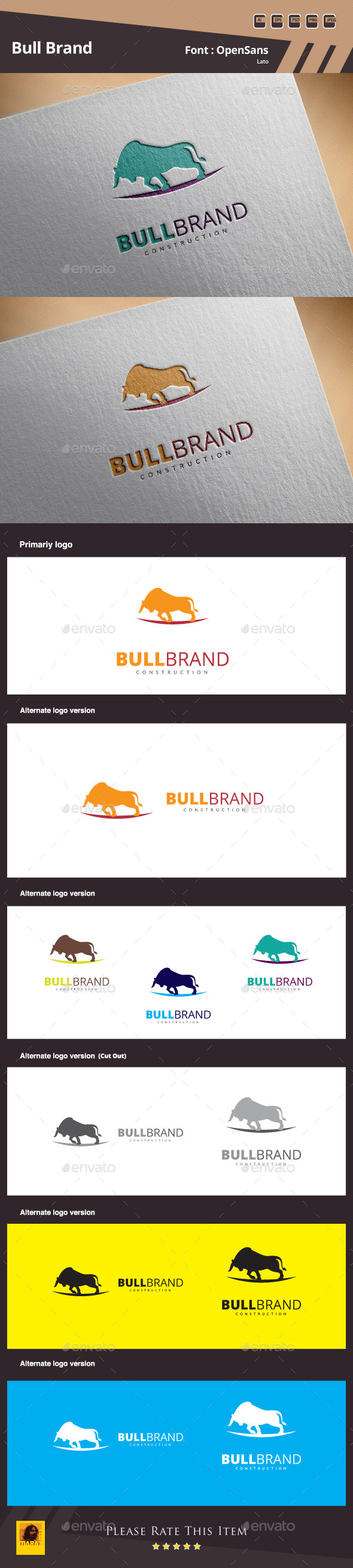 Bull Brand Logo Template