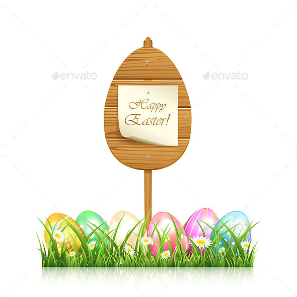 Wooden Easter Sign (Miscellaneous)