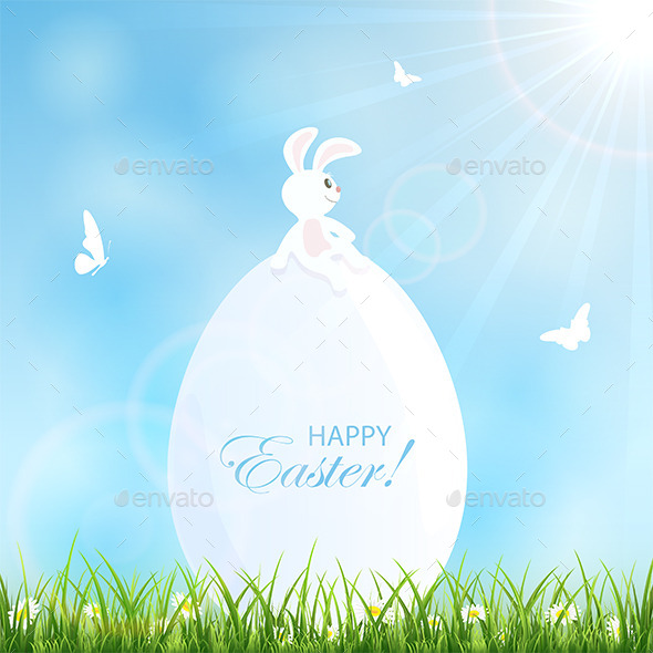 GraphicRiver Easter Background with Rabbit 10483337 GraphicRiver Easter Background with Rabbit 10483337