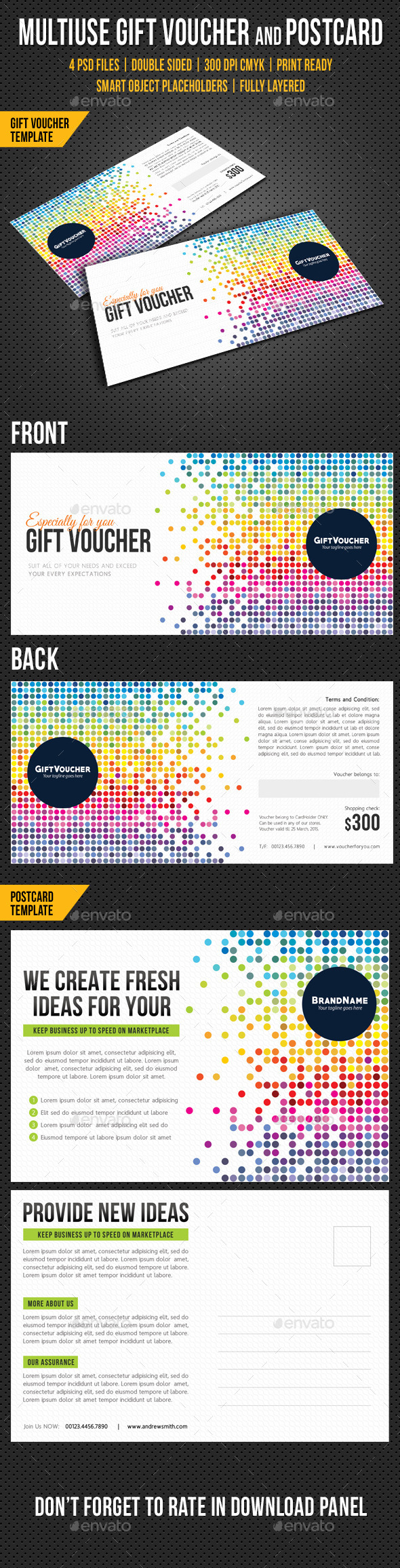 GraphicRiver Multiuse Gift Voucher and Postcard V02 10483425 GraphicRiver Multiuse Gift Voucher and Postcard V02 10483425