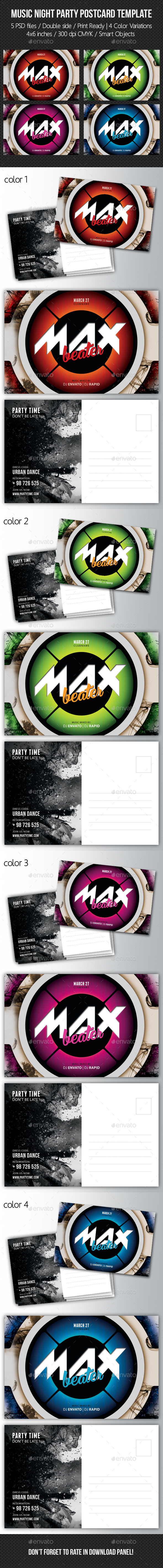 GraphicRiver Music Night Party Postcard Template V04 10484024 GraphicRiver Music Night Party Postcard Template V04 10484024