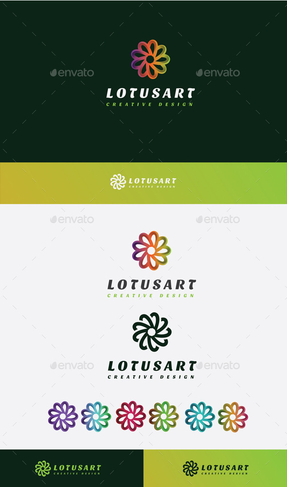 GraphicRiver Lotus Art Logo 10484891 GraphicRiver Lotus Art Logo 10484891
