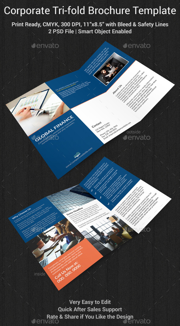 GraphicRiver Corporate Tri-fold Brochure Template 10440997 GraphicRiver Corporate Tri-fold Brochure Template 10440997