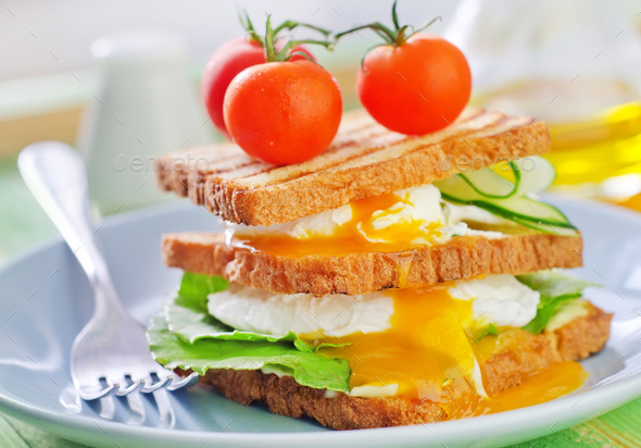 toasts with egg-poached (Misc) Photo Download