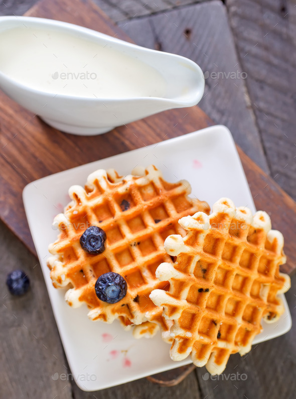 waffle with blueberry (Misc) Photo Download